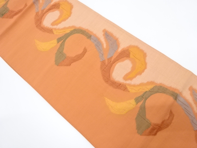 唐草模様織り出し袋帯